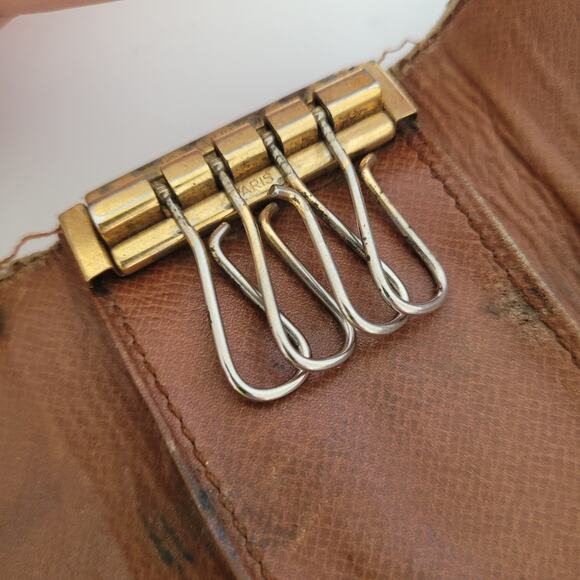 Authentic Louis Vuitton Monogram Multicles 4 Key Hooks Case Brown Small 1996 - Picture 4 of 12